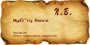 Nyáry Bence névjegykártya